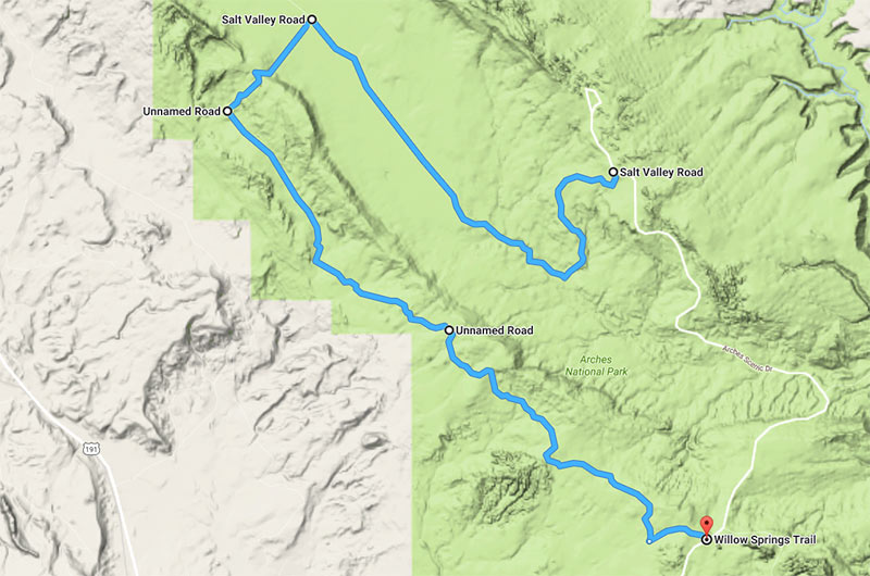 carte parc des Arches