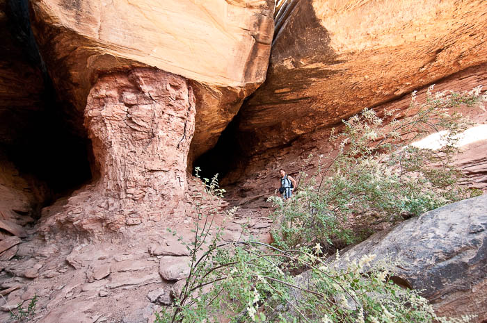 Pause à l'ombre des rochers