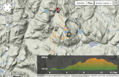 carte de la randonnée