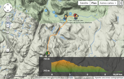 carte de la randonnée
