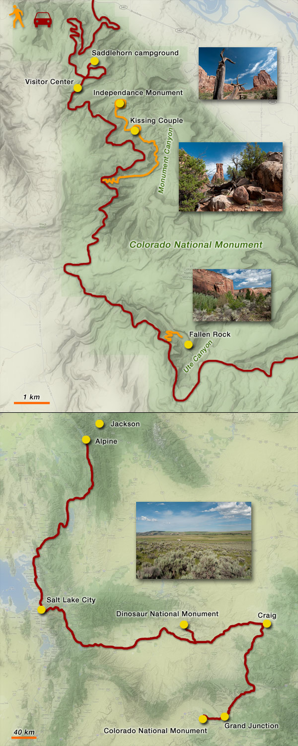 carte du parc de Yellowstone