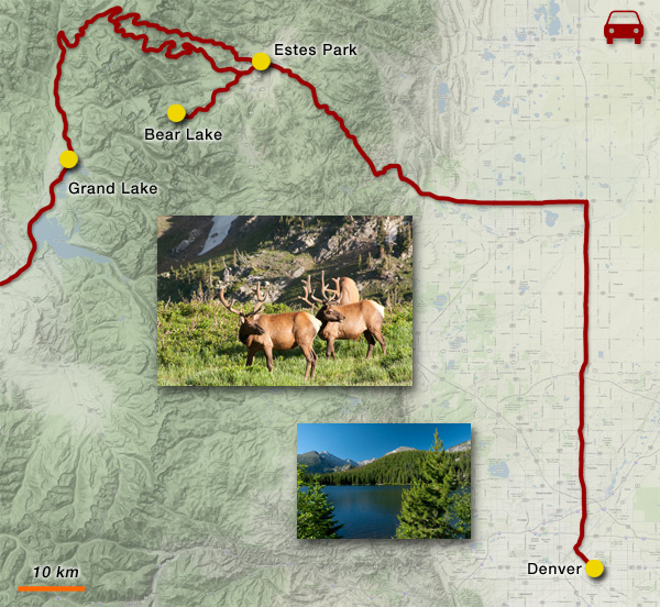 carte du parc de Yellowstone