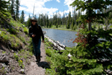 rivière entre Shoshone Lake et Lewis Lake